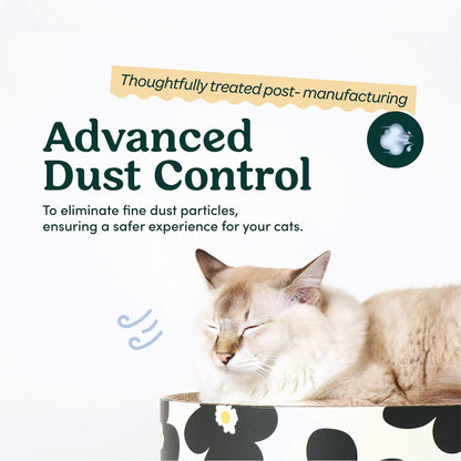 Arch Bridge Cat Scratching Board Advanced Dust Control Explanation Picture.