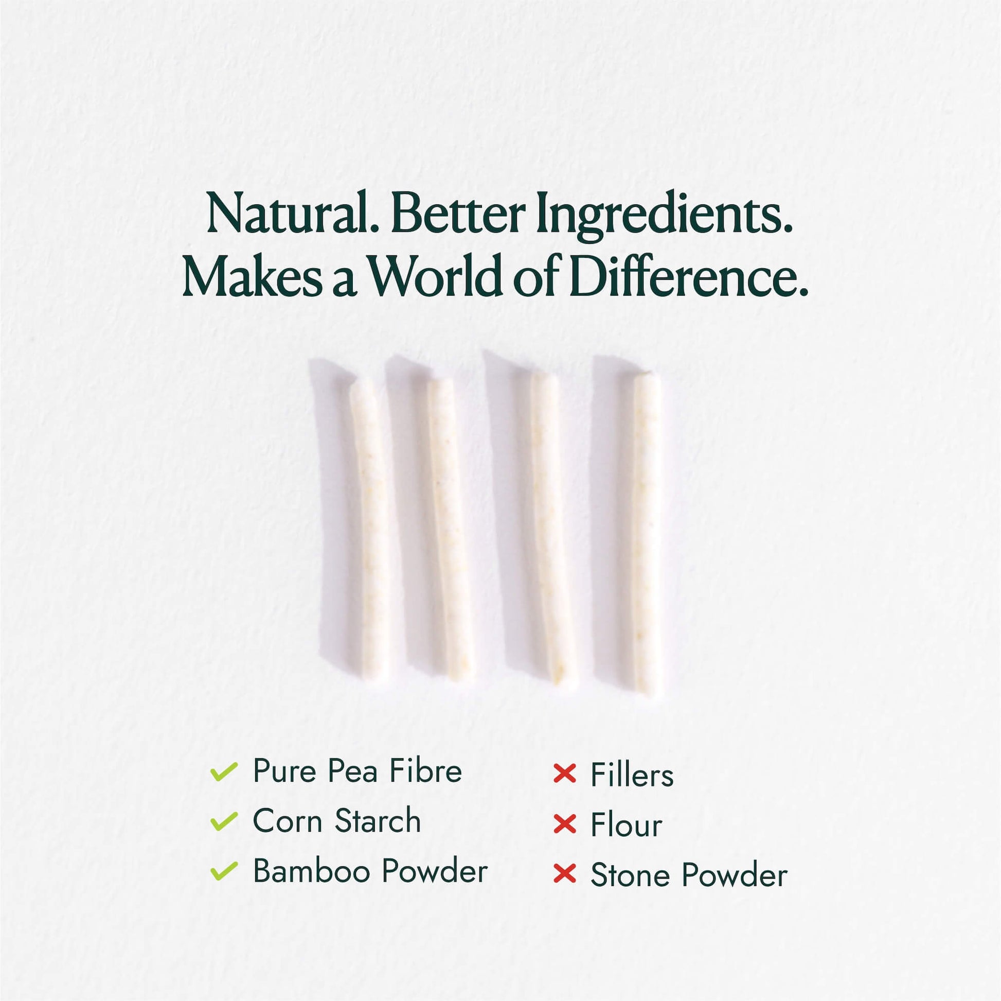 A raw look of Mami Cat's Tofu Litter Pellet, showcasing Natural Ingredients.