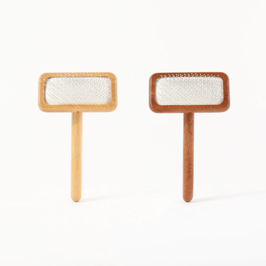 Wooden Slicker Fur Brush Comb