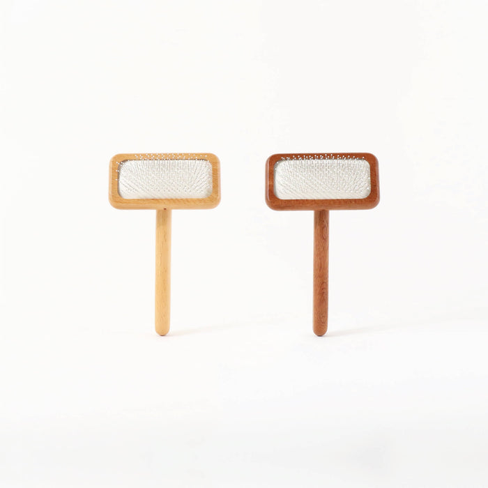Wooden Slicker Fur Brush Comb
